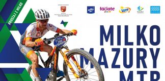Plakat promocyjny wyścig Milko Mazury MTB
